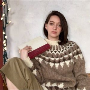 Vintage 100% Wool Oversized Fairisle Sweater